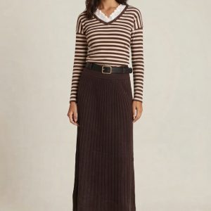 Camisola Riscas com Folhos