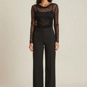 Blusa de Tule com Bolas - Gola Barco